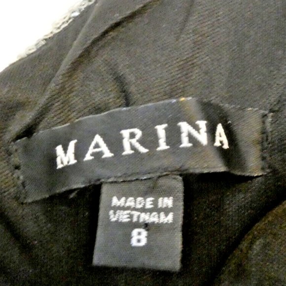 Sequin Dress Size 8 Prom Black Gray Silver Geometric Sparkles Cutout Back OOAK - Picture 9 of 11